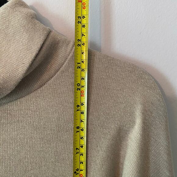 We The Free Cream Tan Shimmer Turtleneck Mockneck Sweater Pullover Women size XS - Picture 8 of 8